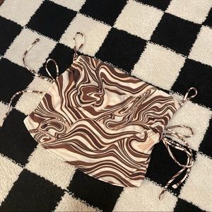 Retro swirl crop top!